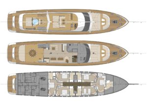 Yachtlayout MS Custom made 43.5m „Aurum Sky”