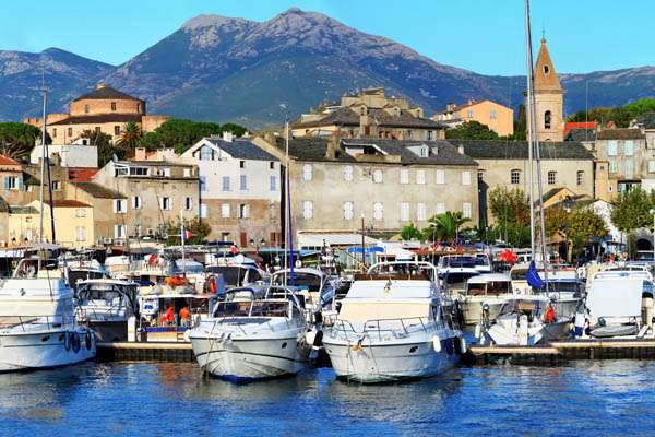 harbour st florent korsika old town