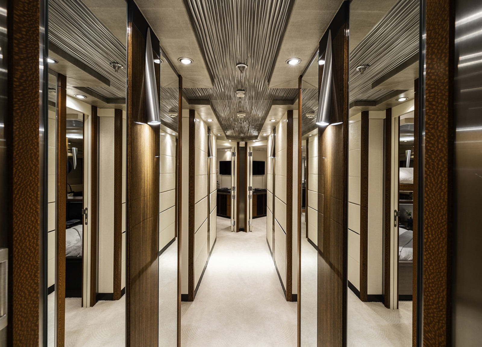 hallway luxury yacht parker johnson 150 andiamo