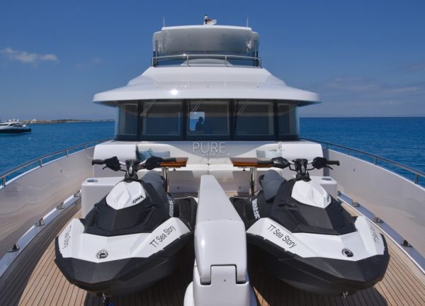 jetski luxury yacht vanquish 82 sea story balearic islands