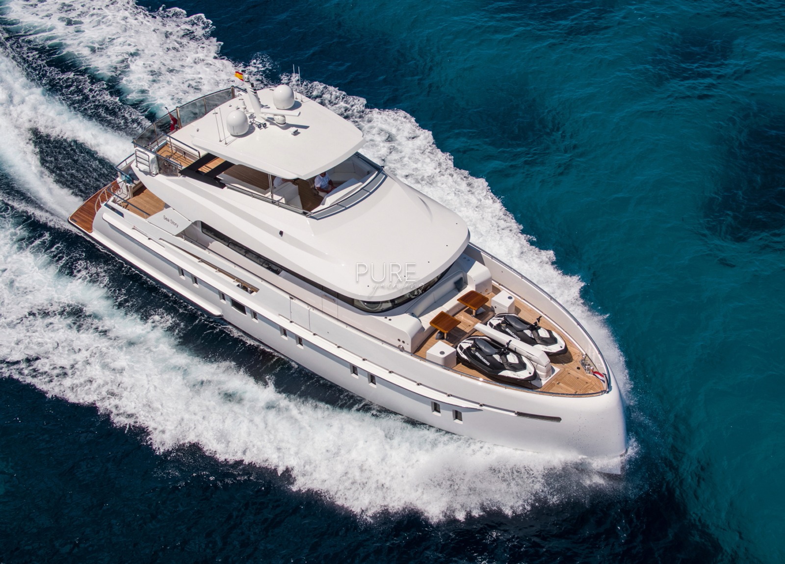 luxury yacht vanquish 82 sea story balearics charter