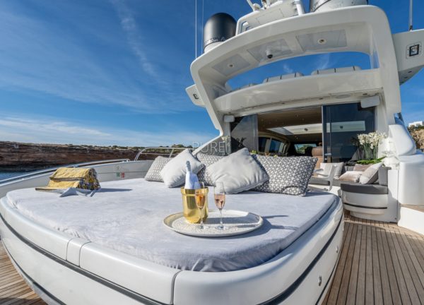 sunbeds luxury yacht mangusta 92 five stars balearic islands