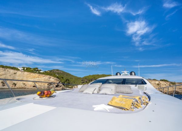 sunbeds luxury yacht mangusta 92 five stars balearics