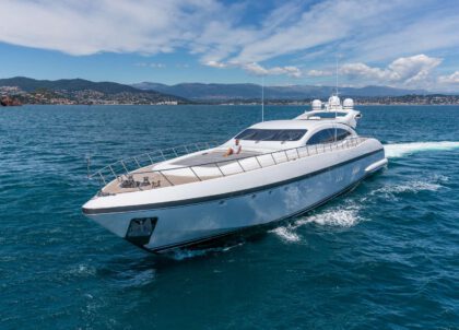 luxury yacht charter mangusta 108 lady b western mediterranean
