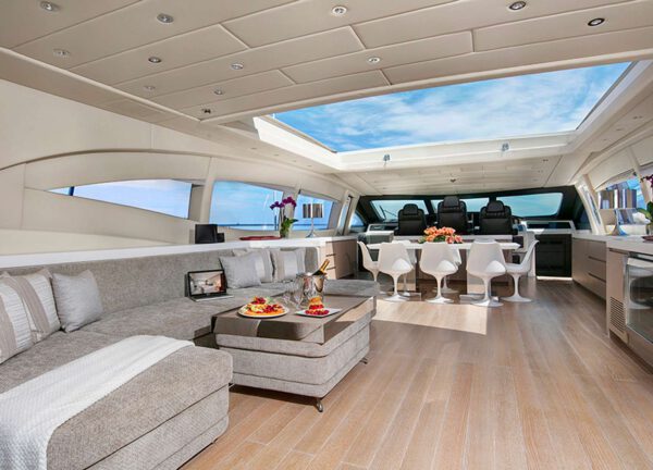 salon luxury yacht mangusta 108 lady b western mediterranean