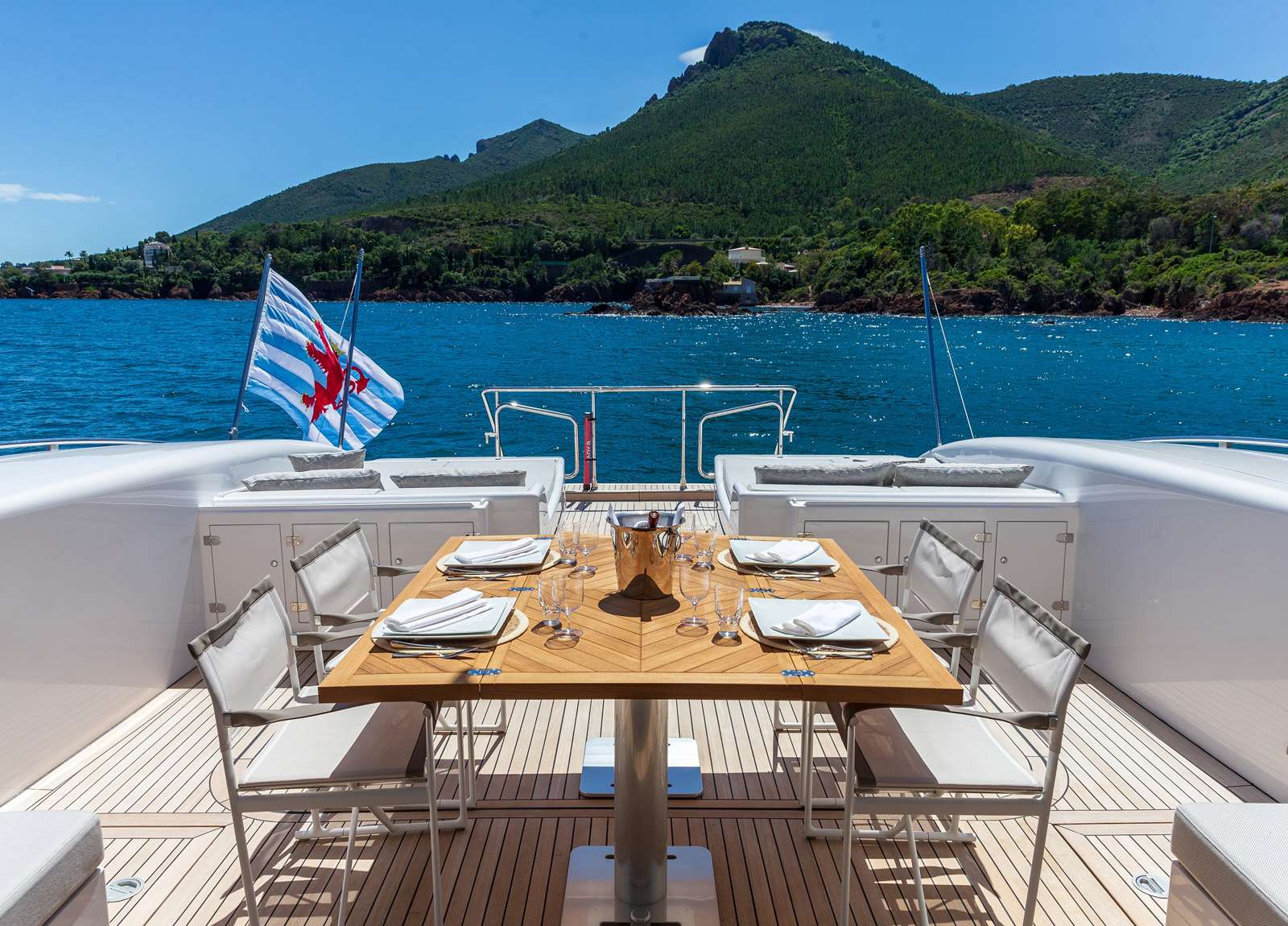 upperdeck luxury yacht mangusta 108 lady b western mediterranean