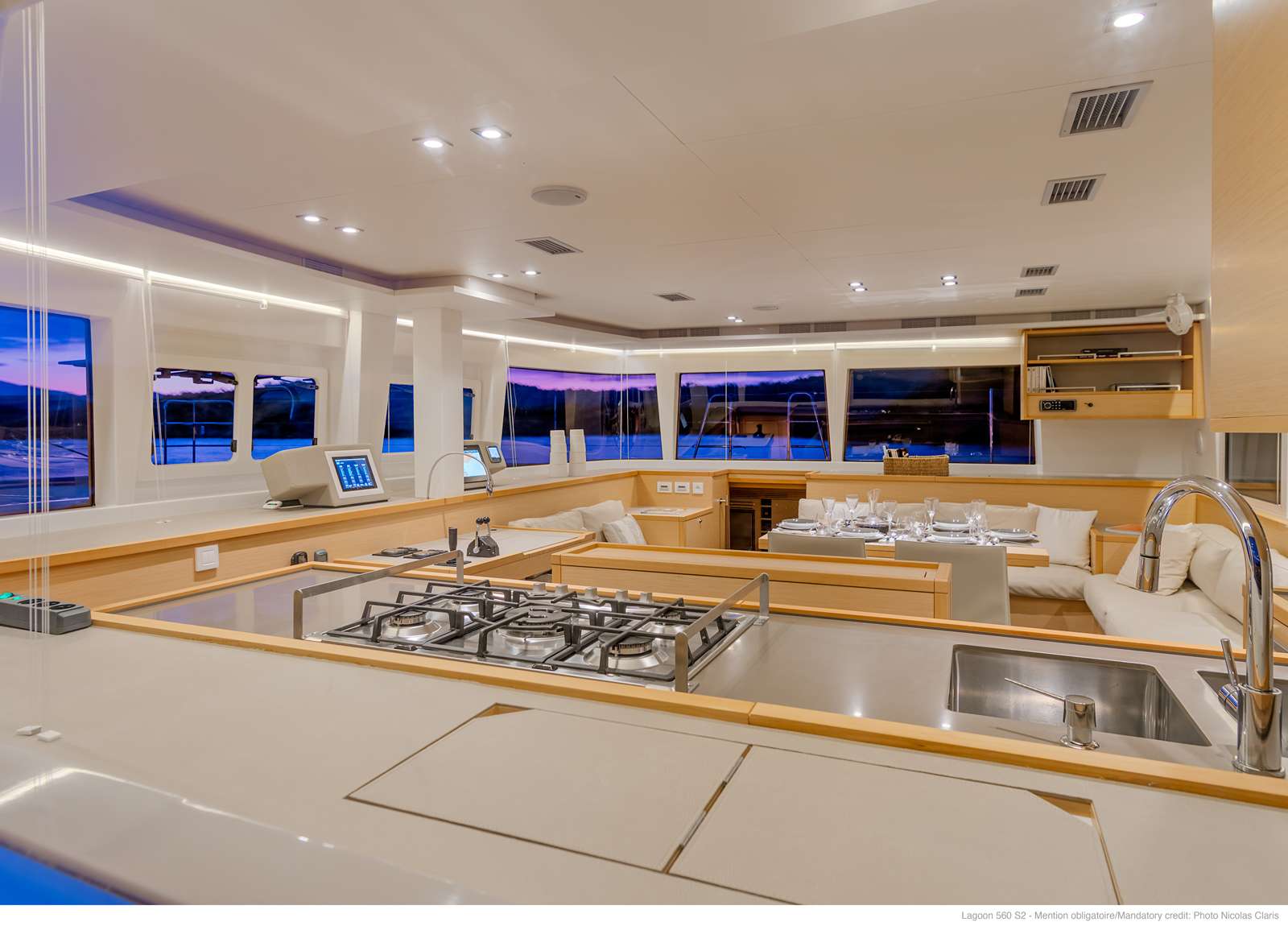 kitchen luxury catamaran lagoon 560 s2 moya greece