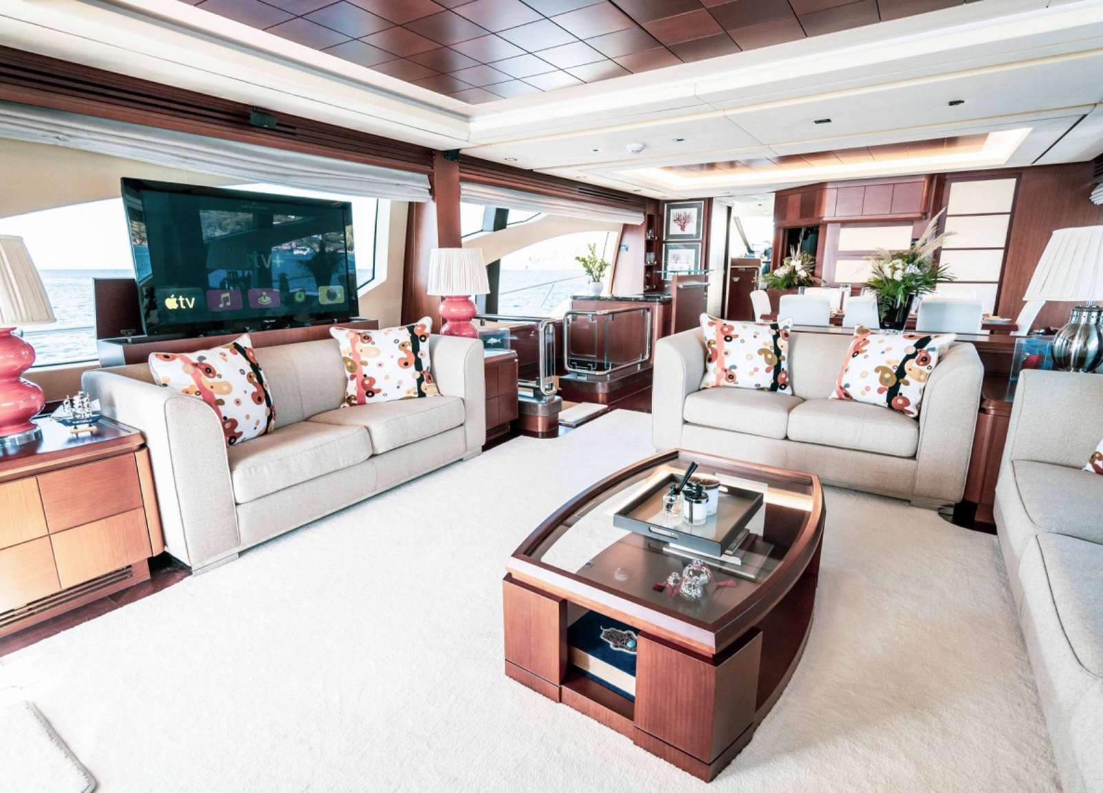 lounge luxury yacht azimut 29m koukles greece
