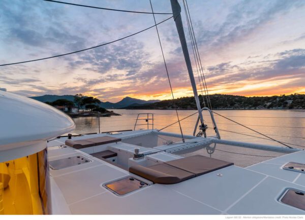 sunbeds luxury catamaran lagoon 560 s2 moya greece