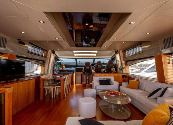 salon luxury yacht sunseeker predator 84 basad balearic islands