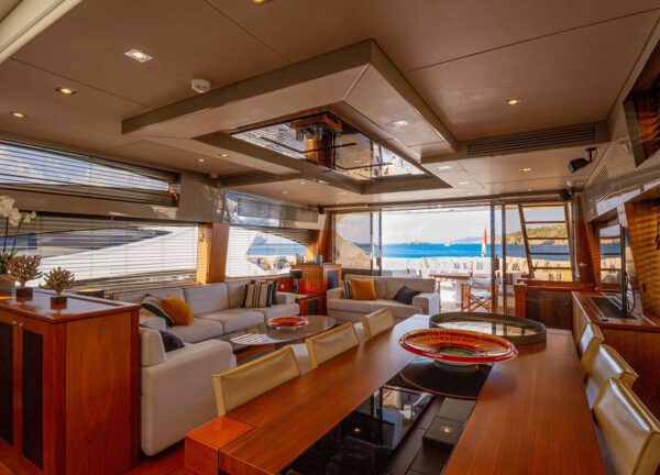 salon luxury yacht sunseeker predator 84 basad balearics