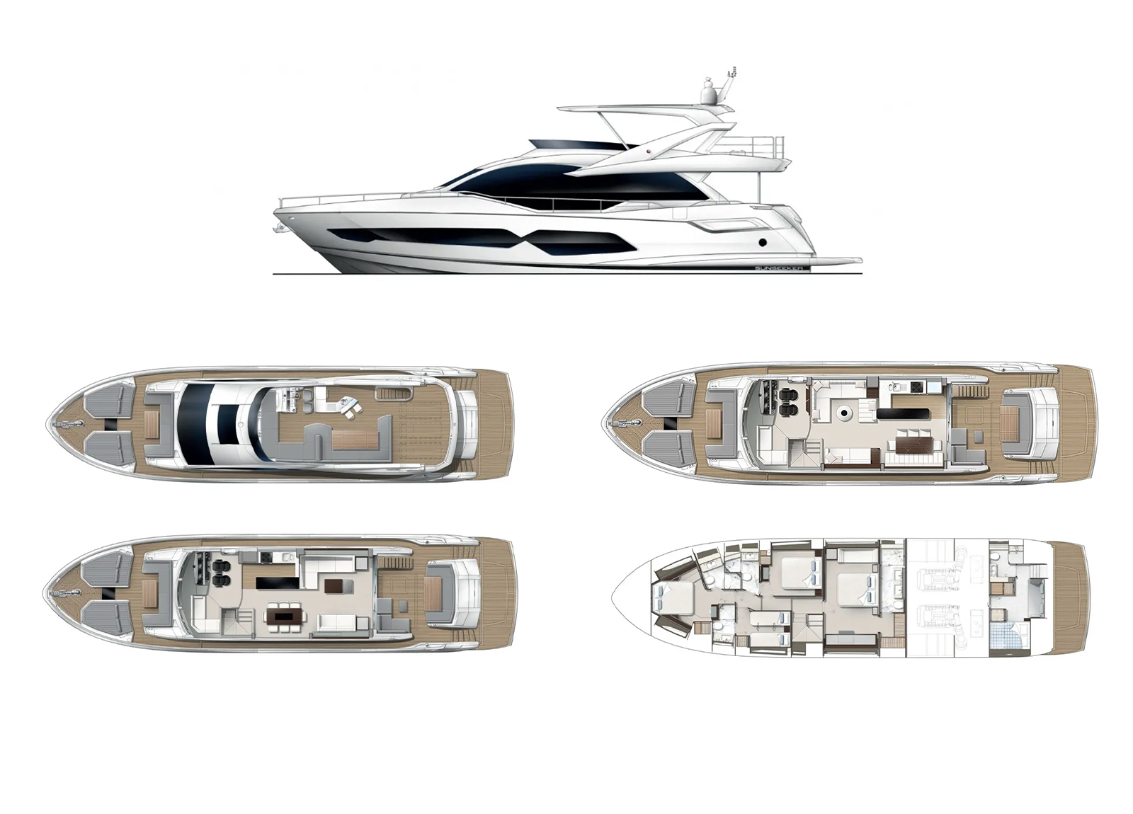 sunseeker 76 yacht layout