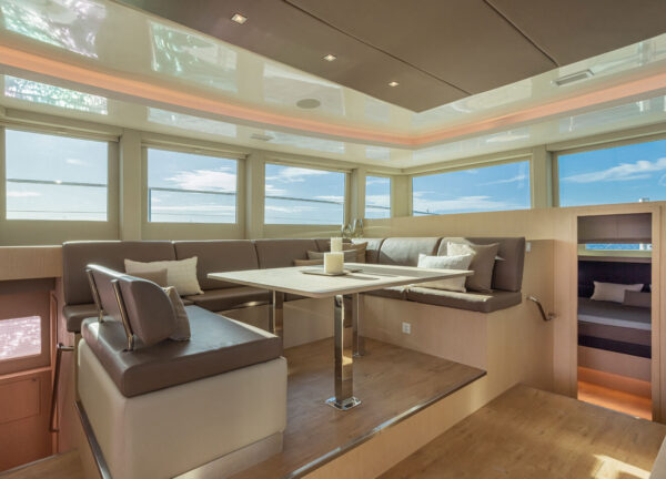 charter yacht silent dream interior dining