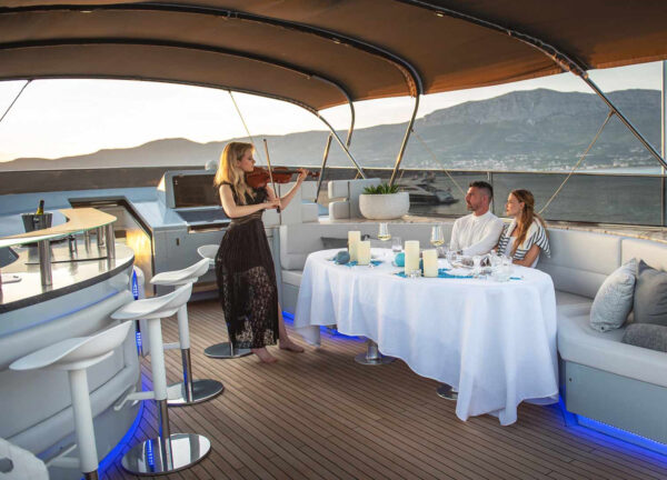 charter yacht admiral 35 anavi dining