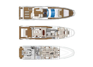 Yachtlayout Azimut Grande 27 Metri «Dawo»