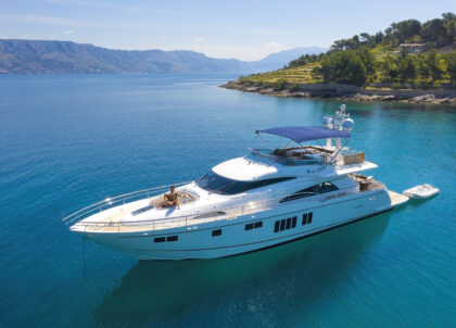 charter yacht faireline squadron 78 schatzi croatia luxury holiday