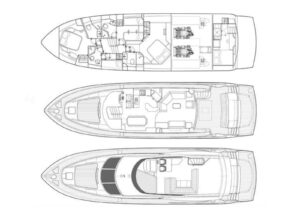 Yachtlayout Sunseeker Manhattan 70 «Cala Di Luna»