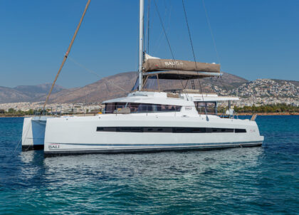 charter catamaran bali 54 license to chill greece