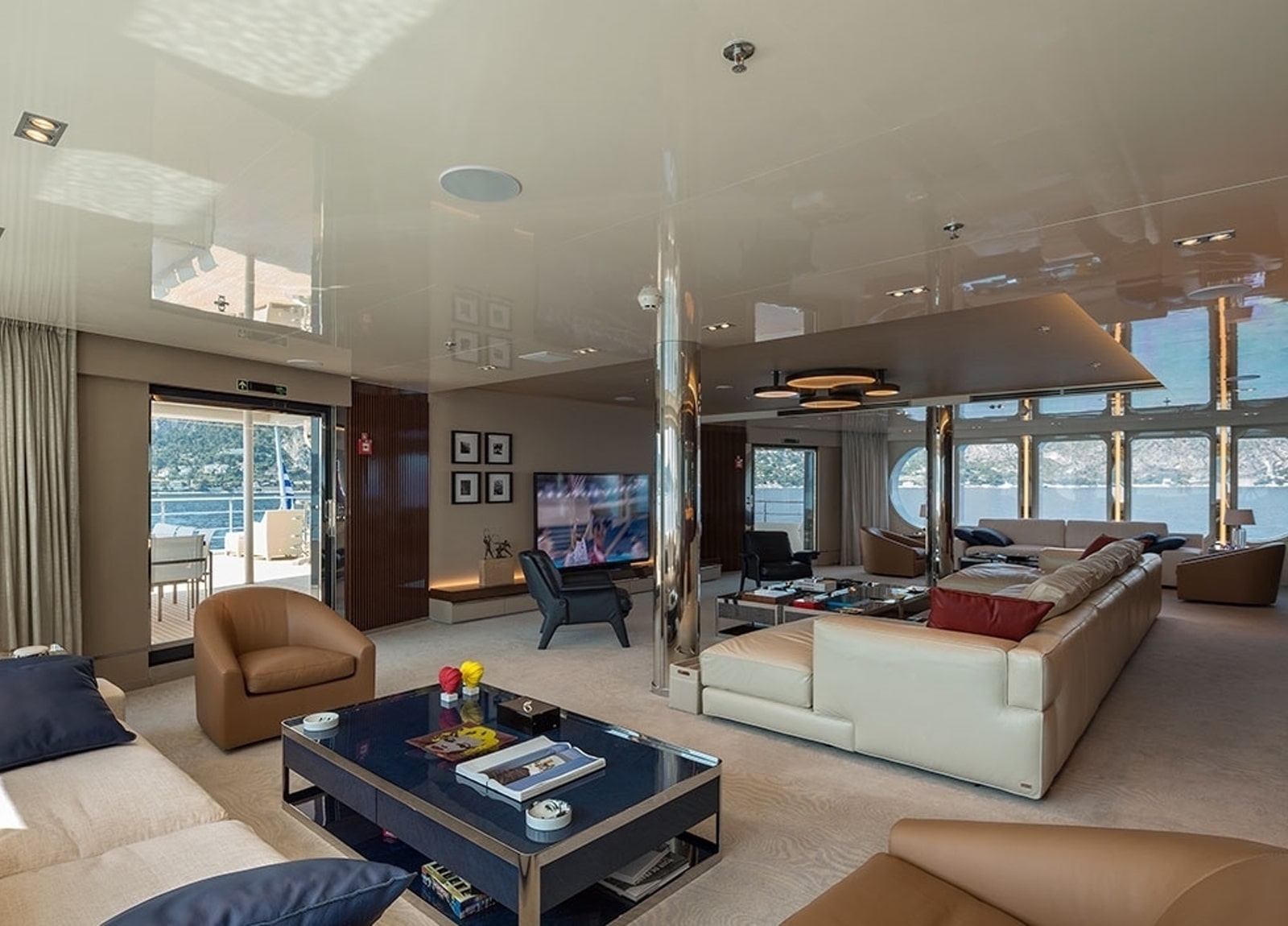 Wohnzimmer luxusyacht serenity 72 Mittelmeer