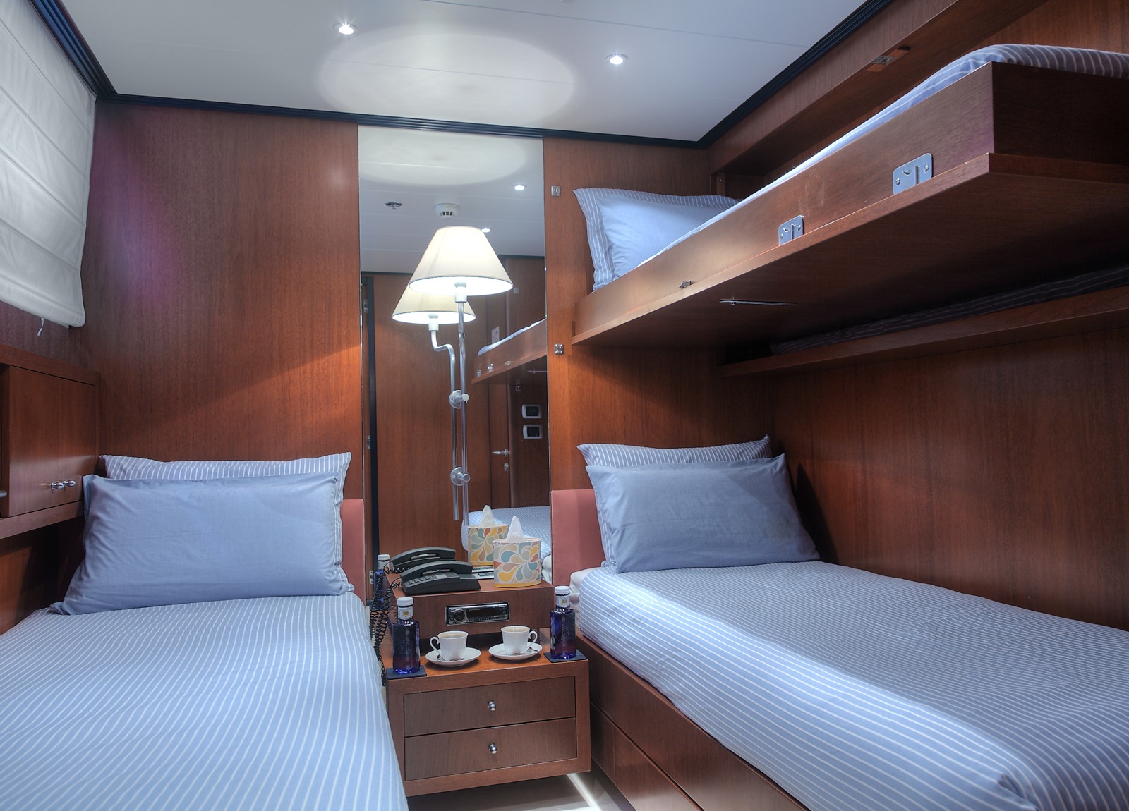 Zweibett Kabine luxusyacht sanlorenzo 100