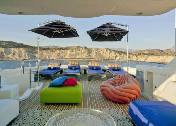 sun deck lounge megayacht crn 130 bunker charter