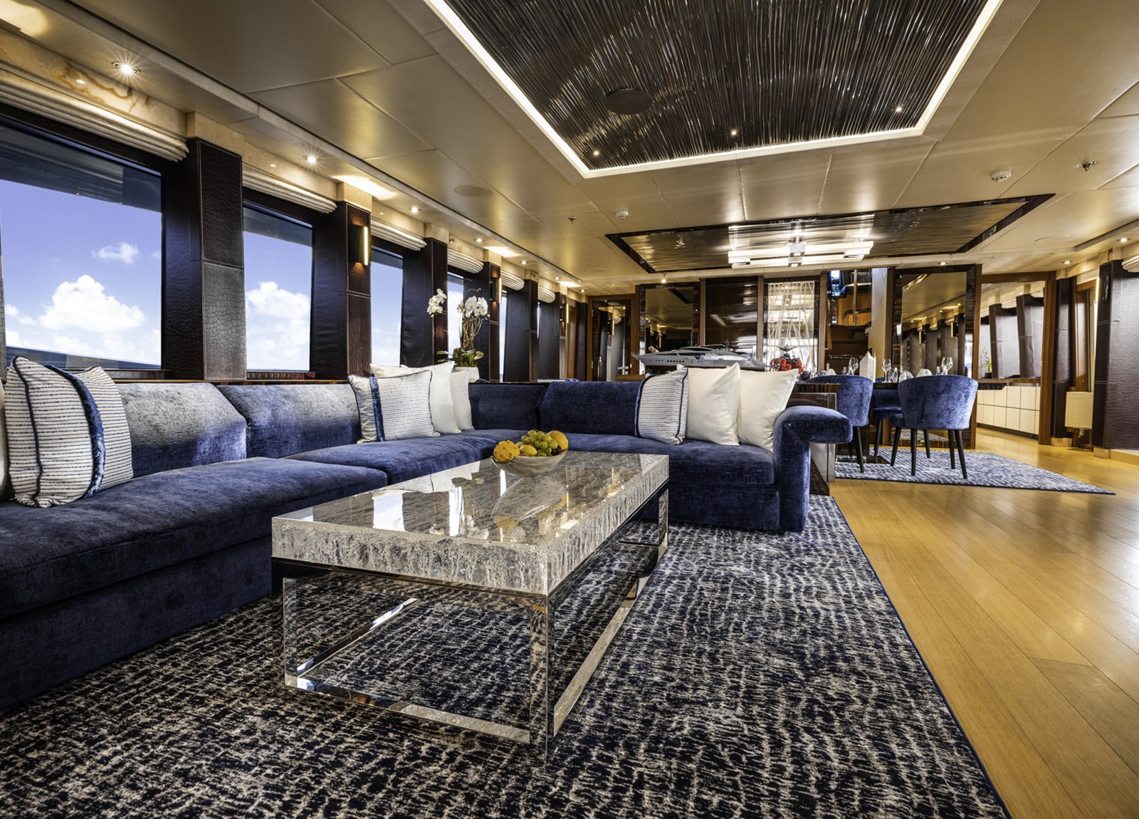 lounge luxusyacht parker johnson 150 andiamo