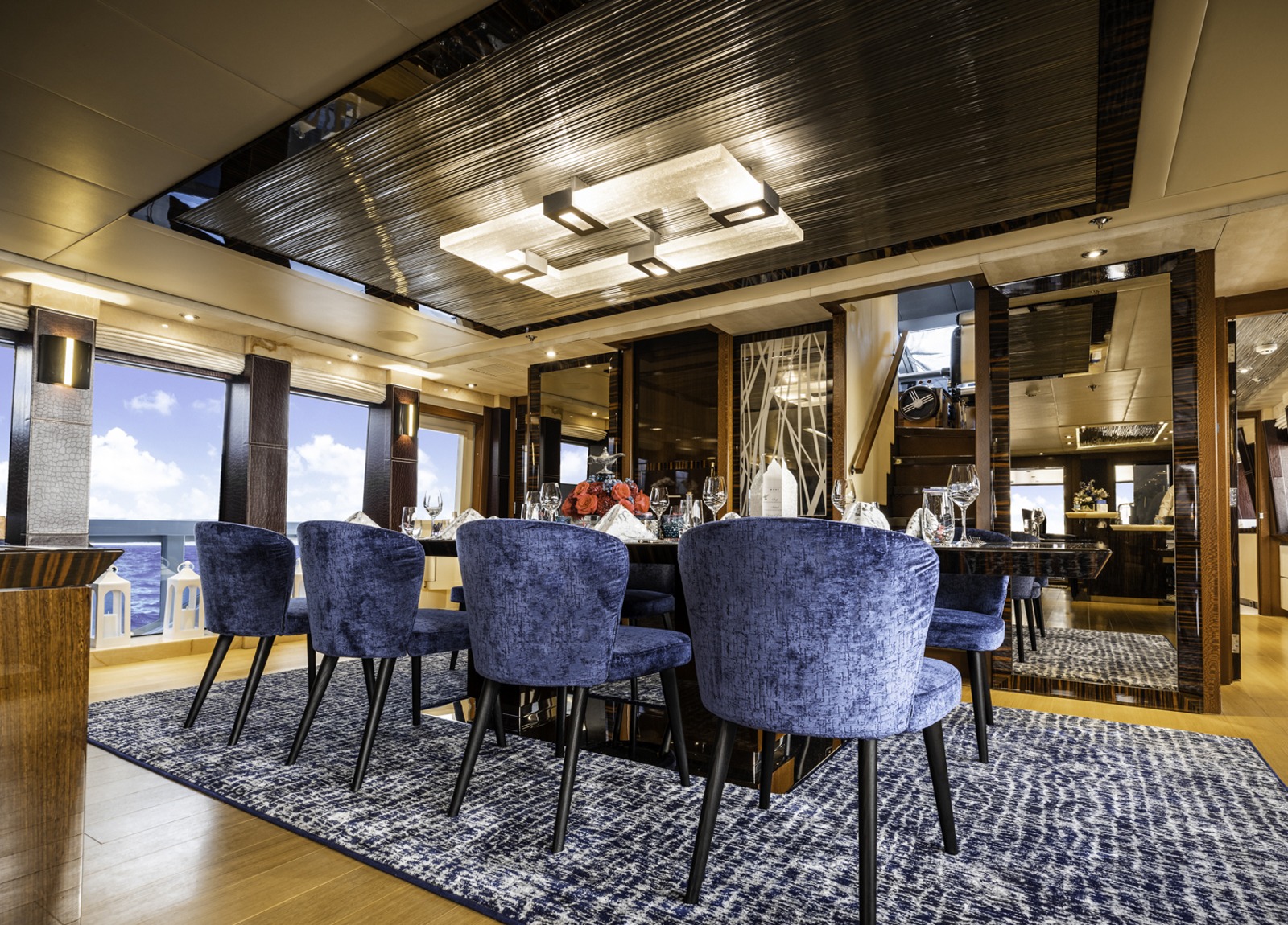 luxusyacht parker johnson 150 andiamo lounge