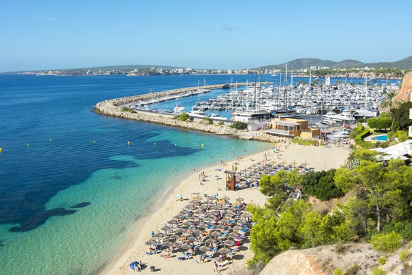 Portals Nous beach (playa), Mallorca, Balearic islands, Spain