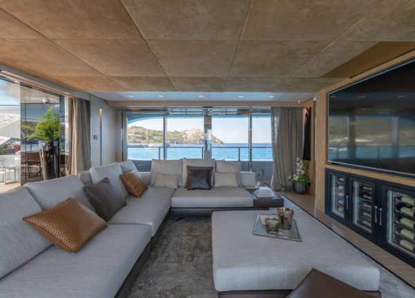 living room luxusyacht rossinavi 50m lel