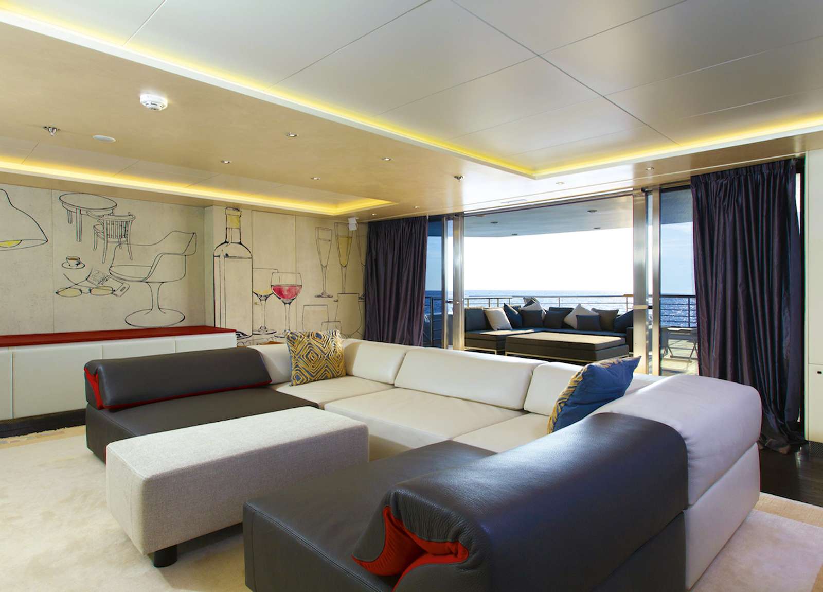 living room luxusyacht charter zepter yacht 50m joyme