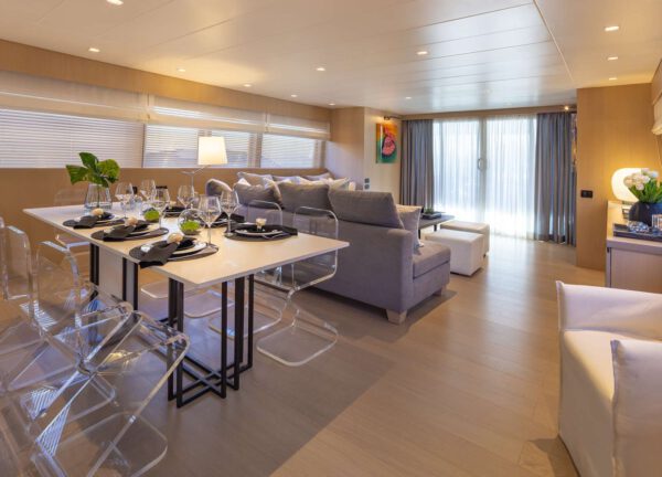 Esszimmer luxusyacht admiral 101 summer fun griechenland