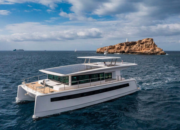 charter yacht silent dream drone