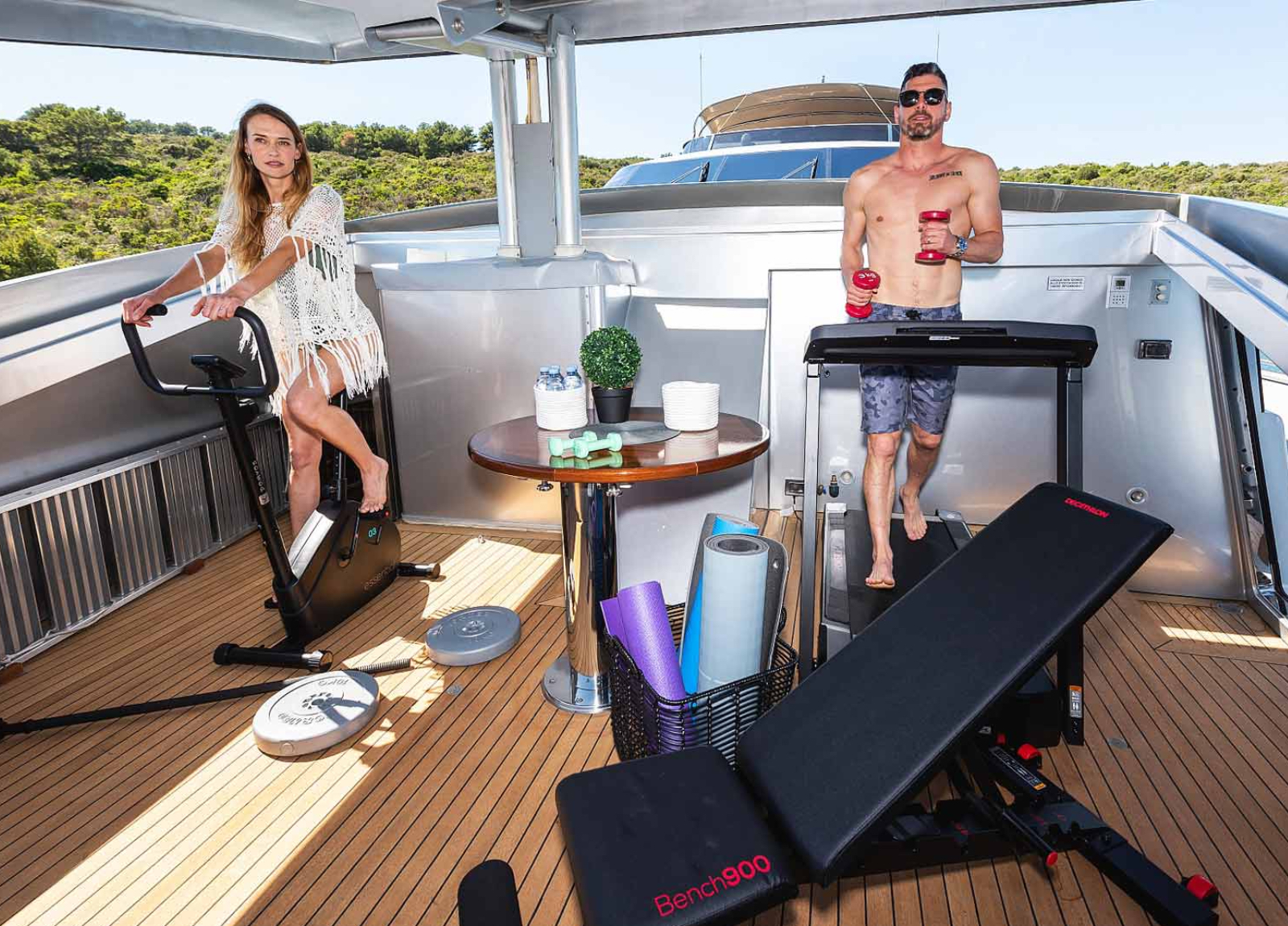 charter yacht admiral 35 anavi gym