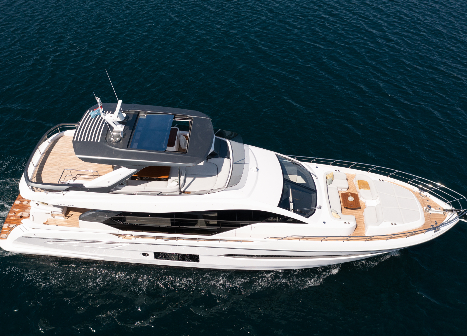 charter yacht azimut 78 fly prewi aeral view