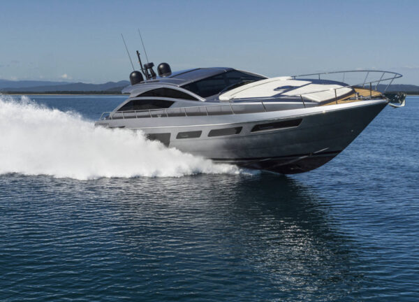 charter yacht pershing 6x saints running