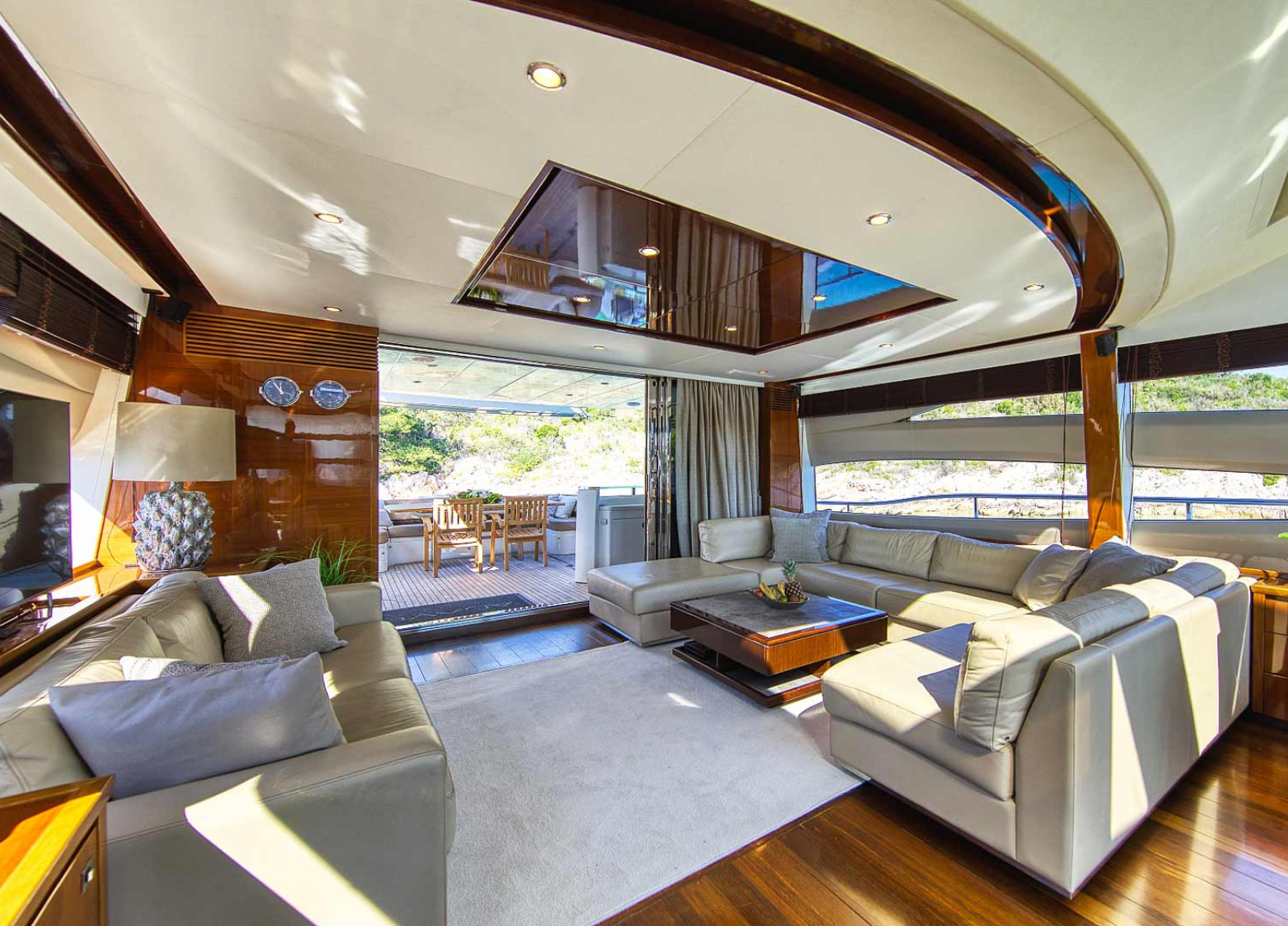 charter yacht princess v85 agave interior