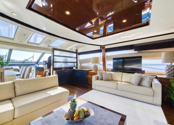 charter yacht princess v85 agave salon