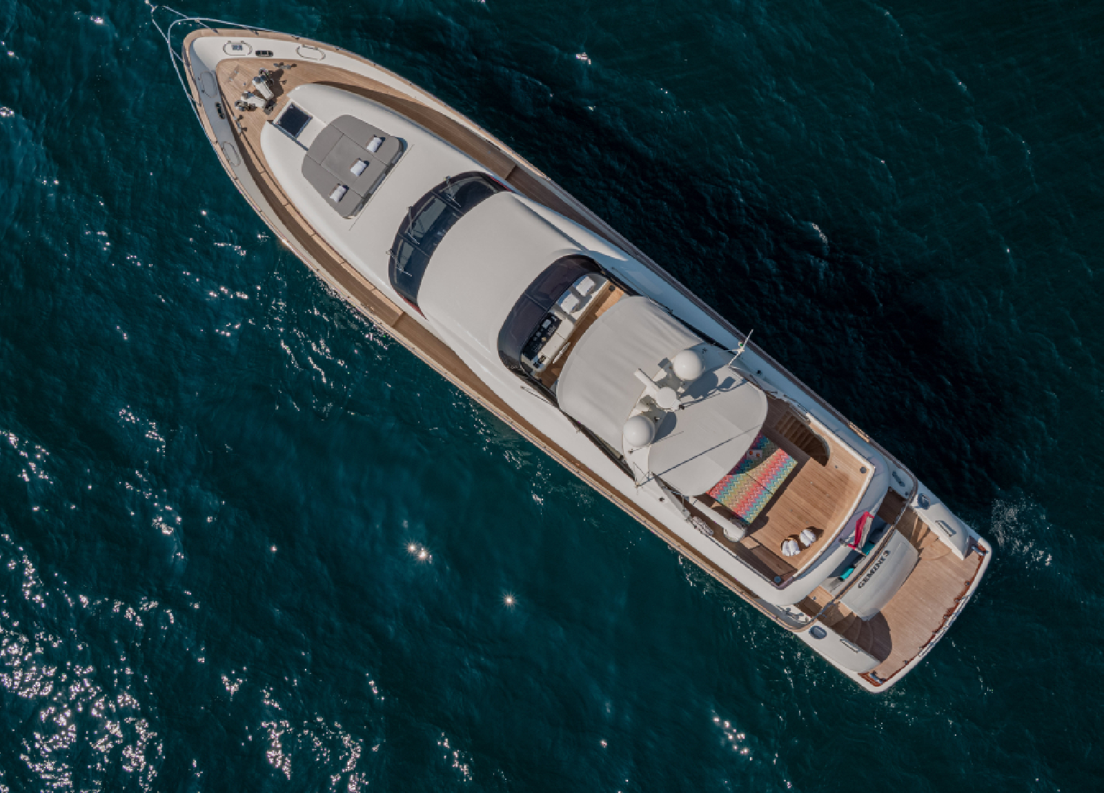 Gemini3 Motoryacht from above