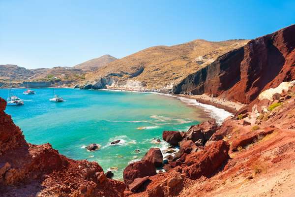 insel santorini red beach