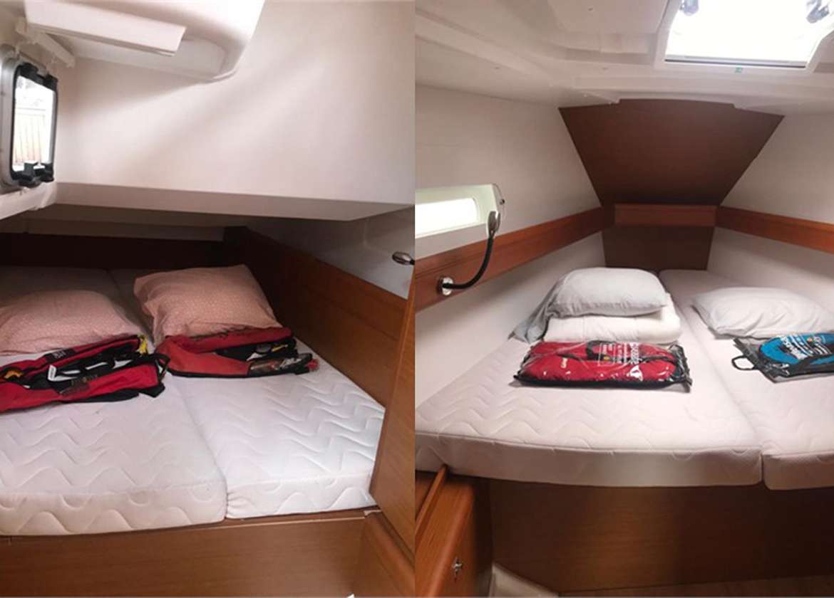 Kabine Segelyacht sun odyssey 419 charter Mallorca