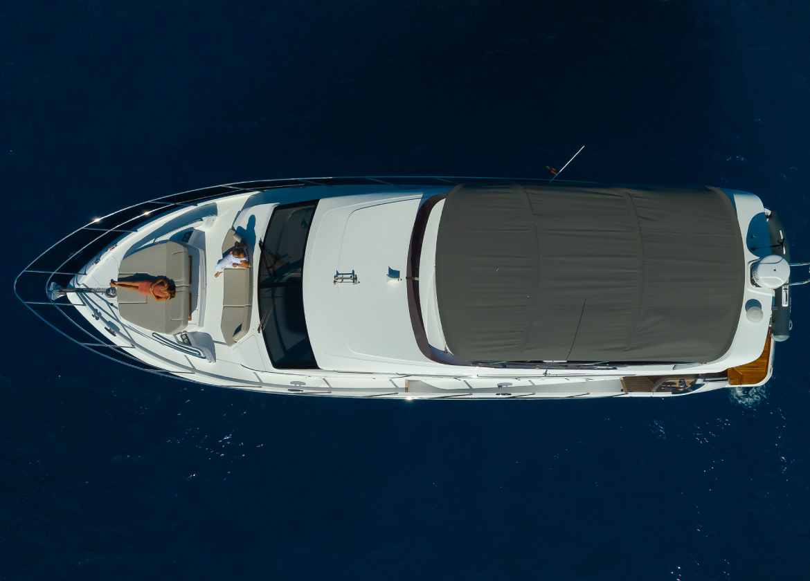 yacht princess f55 seven aeral