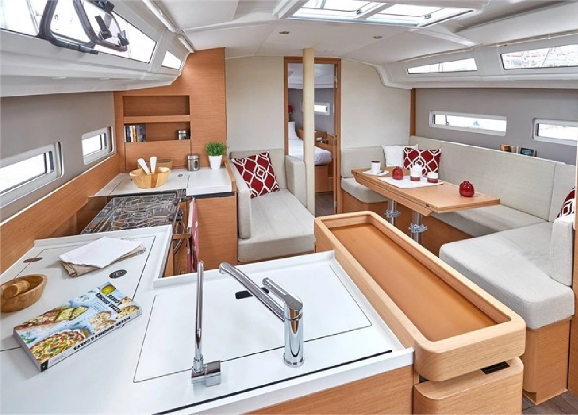 sun odyssey 410 2024 modern interior